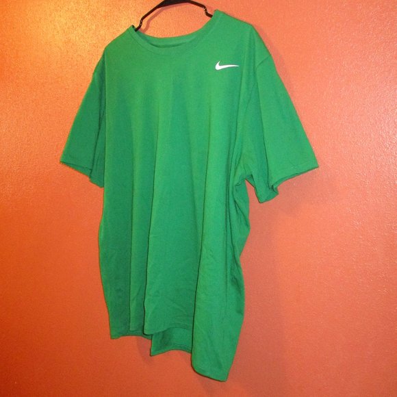 Nike Men XX Large Green White Swoosh Chest Outdoors Short Sleeve Shirt - Picture 4 of 7